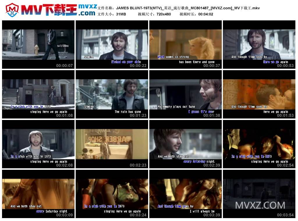JAMES BLUNT-1973(MTV)_英语_流行歌曲_MC801487